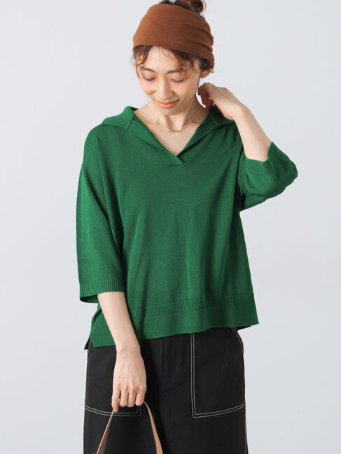 Lugnoncure「襟付きスキッパーニット」|ニット・セーター|