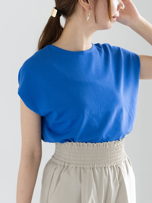 Te chichi「フレンチスリーブニット」|ニット・セーター|ブルー