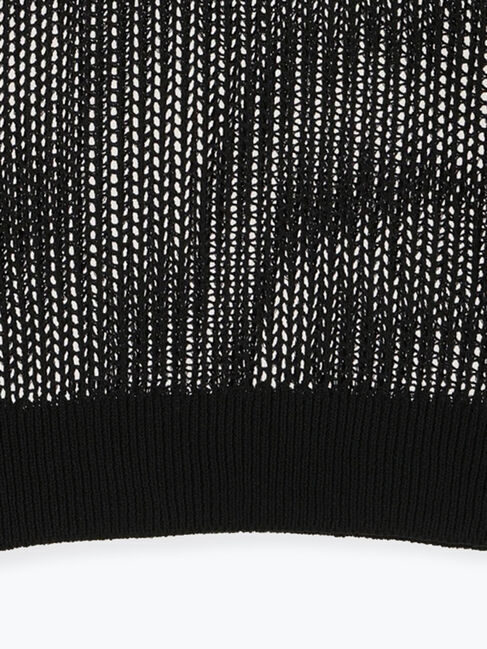 Te chichi「バックパールメッシュハーフスリーブニット」|ニット・セーター|