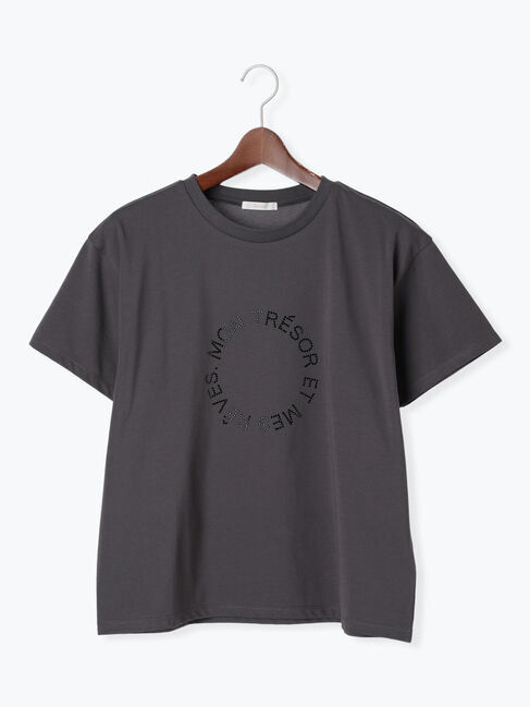 Te chichi「ラインストーンサークルロゴTシャツ」|Tシャツ・カットソー|
