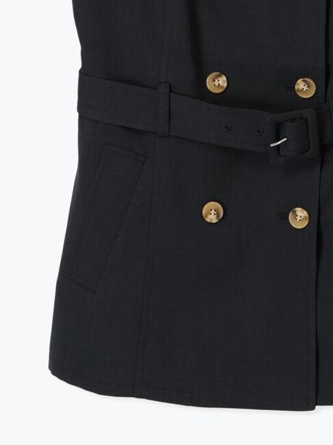 Te chichi「ダブルブレストビッグカラージレ」|ダウンベスト・ベスト|