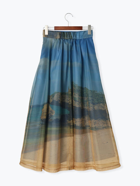 Te chichi「フォトプリントタックフレアミディスカート」|スカート|