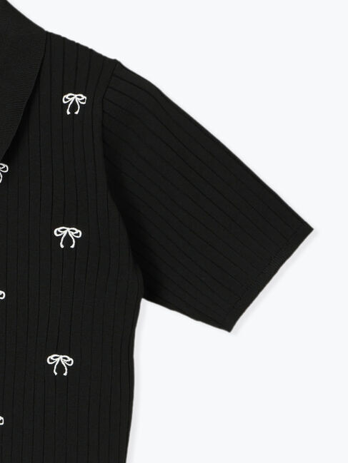 Te chichi TERRASSE「リボン刺繍ダブルジップカーディガン」|カーディガン|