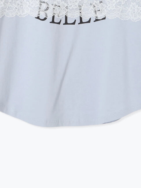 Te chichi TERRASSE「レースロゴプリントTシャツ」|Tシャツ・カットソー|