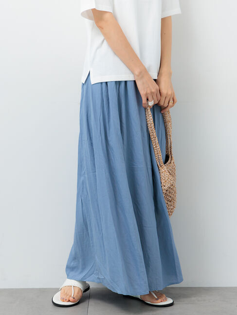 Lugnoncure「麻混ギャザースカート(セットアップ可)」|スカート|