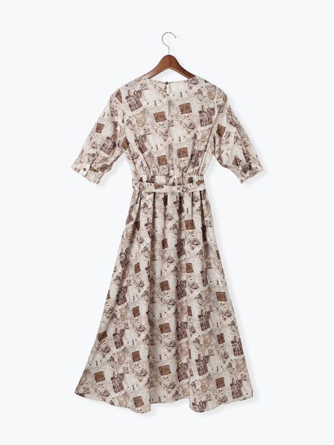 Te chichi「マップパターンプリントワンピース」|ワンピース|