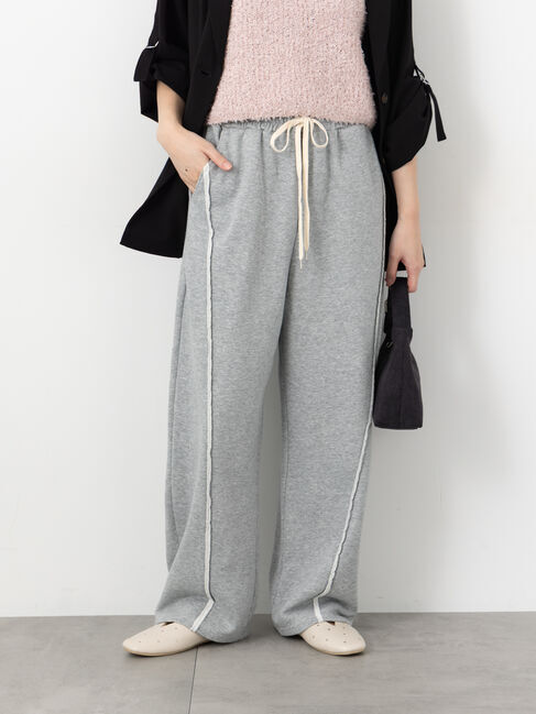Te chichi TERRASSE「アウトシームスウェットカーブパンツ《2025autumn catalog item》」|その他|グレー