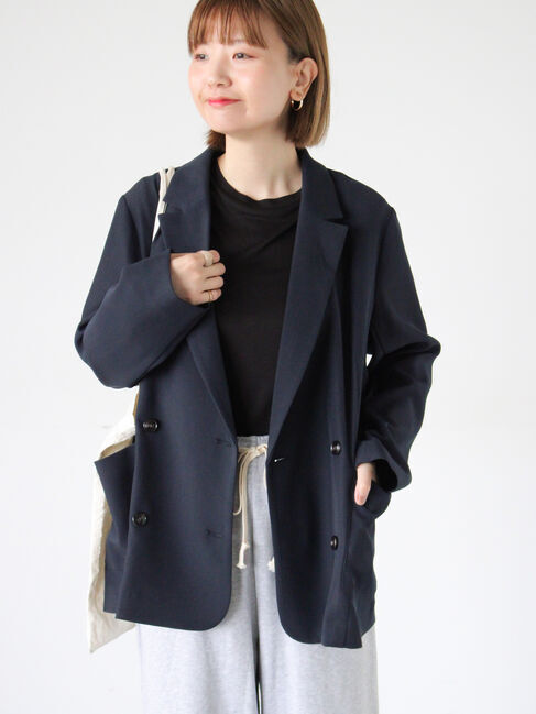 Lugnoncure「Wブレストテーラードジャケット」|その他|ネイビー