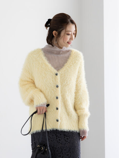 Te chichi「シャギーVネックカーディガン」|カーディガン|