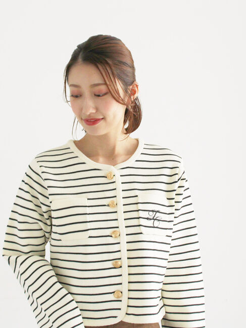 Te chichi「レタードポケットジャケットカーディガン」|カーディガン|オフホワイト
