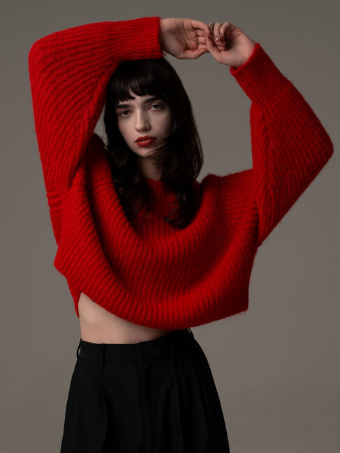 Te chichi「【R by Te chichi】畦編みショートニット《2025winter catalog item》」|ニット・セーター|