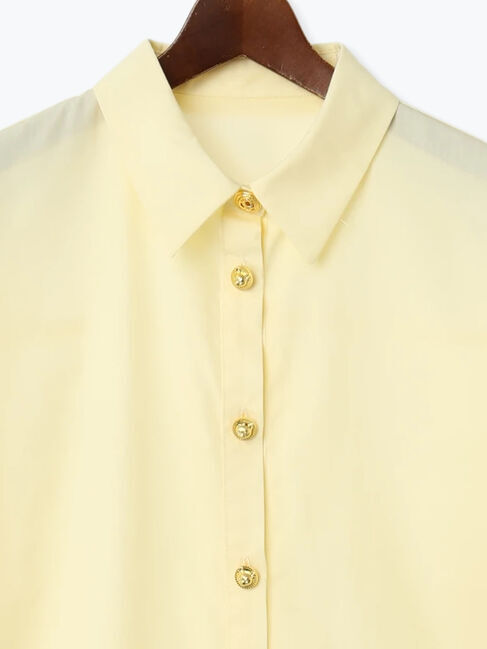 Te chichi「【Atelier Bonheur】アクセサリーチャームボタンシャツ《2025winter catalog item》」|シャツ・ブラウス|