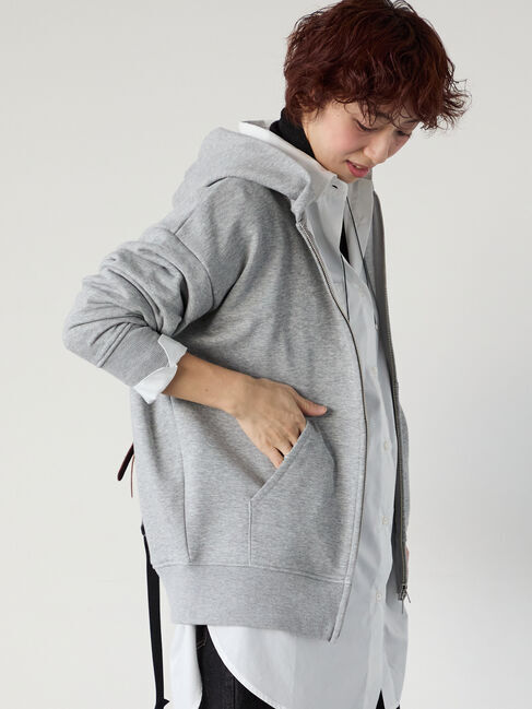 Lugnoncure「裏毛ダブルジップリラックスフーディー」|その他|グレー