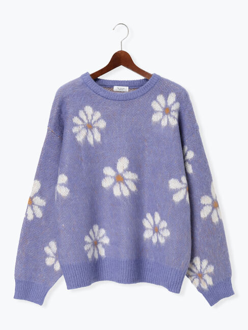 Te chichi TERRASSE「起毛花柄ジャカードニットプルオーバー」|ニット・セーター|