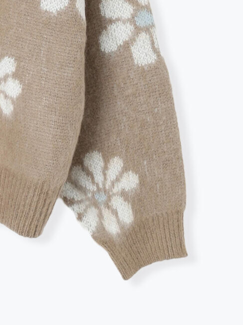 Te chichi TERRASSE「起毛花柄ジャカードニットプルオーバー」|ニット・セーター|