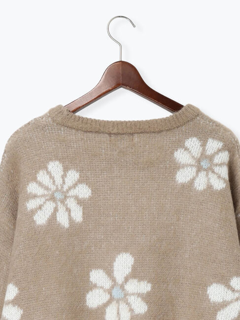 Te chichi TERRASSE「起毛花柄ジャカードニットプルオーバー」|ニット・セーター|