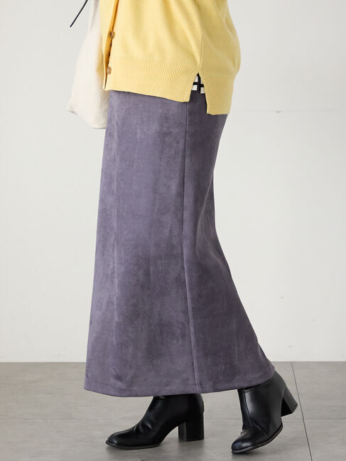 Lugnoncure「【選べる着丈】スウェード調タイトスカート」|スカート|グレー