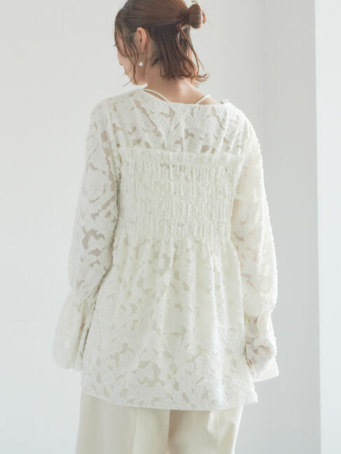 Te chichi「【宮本茉由着用】カットジャガードチュニックブラウス」|シャツ・ブラウス|