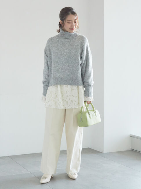 Te chichi「【宮本茉由着用】カットジャガードチュニックブラウス」|シャツ・ブラウス|