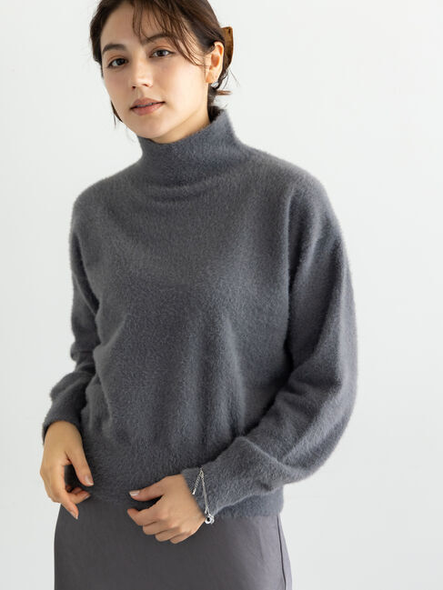 Te chichi「【宮本茉由着用】ハイネックフェザーニット」|ニット・セーター|