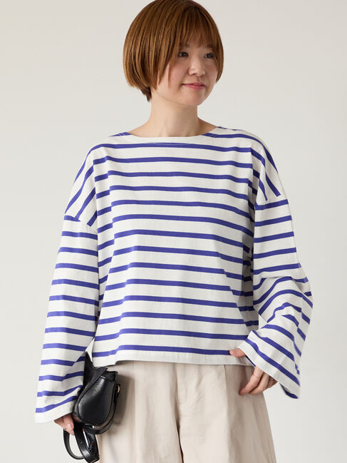 Lugnoncure「ビッグスリーブボーダーカットソー」|Tシャツ・カットソー|