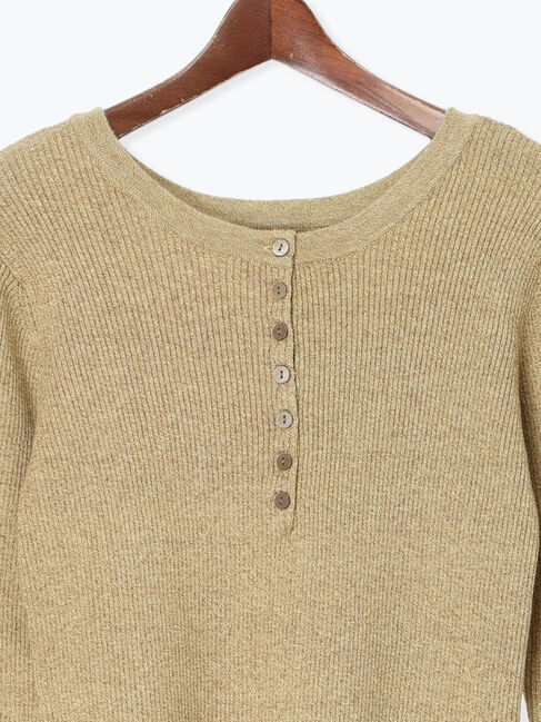 Te chichi「ヘンリーネックマーブルニット」|ニット・セーター|