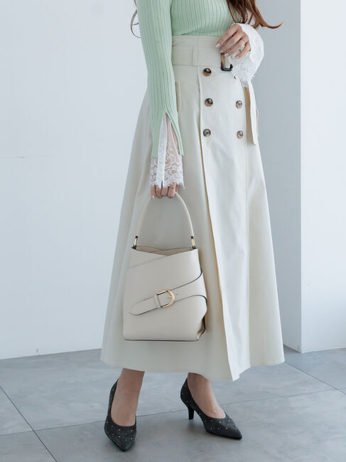 Te chichi「トレンチフレアスカート」|スカート|オフホワイト