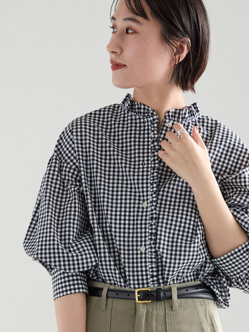 Te chichi「パターンアソートスタンドフリルブラウス」|シャツ・ブラウス|