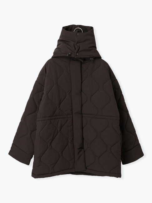 Samansa Mos2「バラクラバ付ウエストドロストキルトコート」|その他|