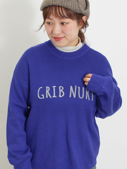 Samansa Mos2「◎レタリング配色ニット」|ニット・セーター|