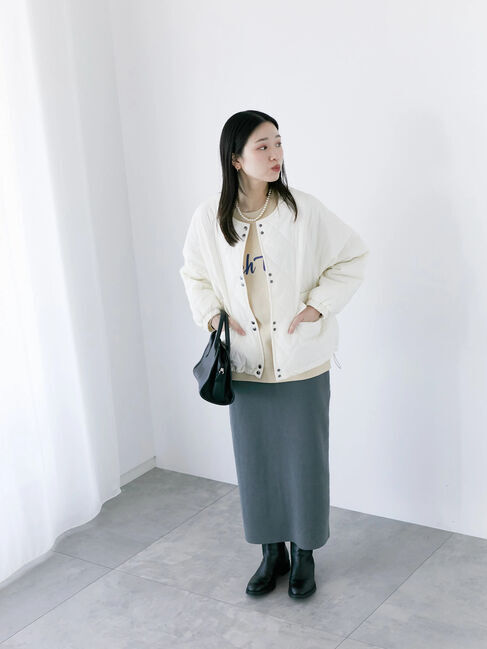 Samansa Mos2 blue「◎ニットタイトスカート」|スカート|