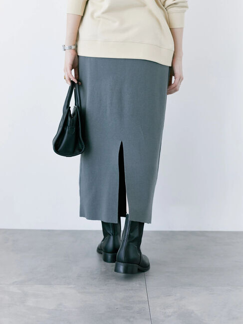 Samansa Mos2 blue「◎ニットタイトスカート」|スカート|