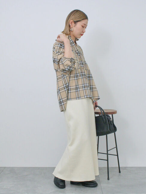 Samansa Mos2 blue「◎ニットタイトスカート」|スカート|