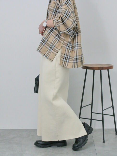 Samansa Mos2 blue「◎ニットタイトスカート」|スカート|