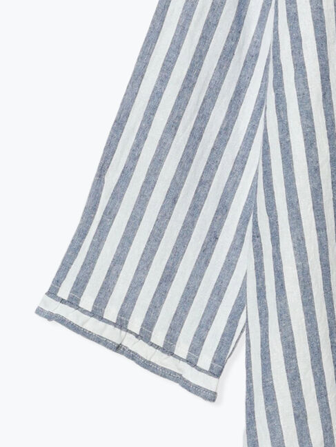 Samansa Mos2「【Cross&times;Linen】フリルカラーブラウス」|シャツ・ブラウス|