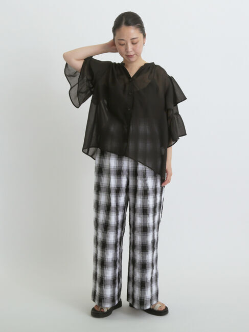 sm2rhythm「ボイルラッフルブラウス」|シャツ・ブラウス|