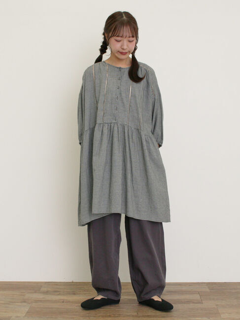 Samansa Mos2「はしごレースふんわりチュニック」|シャツ・ブラウス|