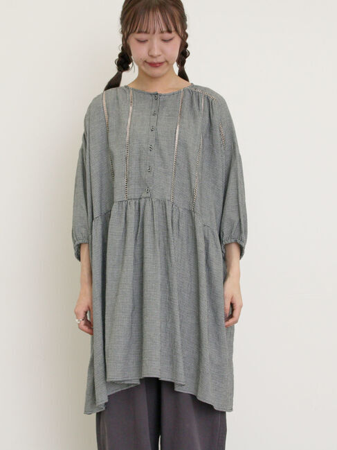 Samansa Mos2「はしごレースふんわりチュニック」|シャツ・ブラウス|