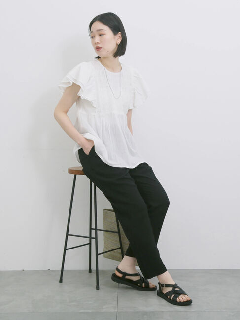 Samansa Mos2 blue「【接触冷感】マルチスタイルイージーパンツ」|その他|