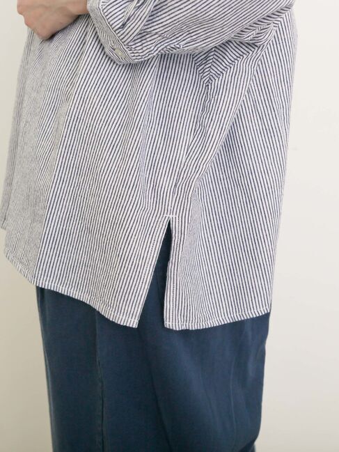 Samansa Mos2「バンドカラーゆるシャツ」|シャツ・ブラウス|