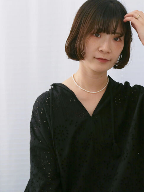 Samansa Mos2 blue「【Made in India】タッセル付ギャザーレースブラウス」|シャツ・ブラウス|