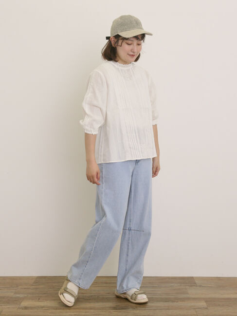 Samansa Mos2「フラワー柄刺繍レースブラウス」|シャツ・ブラウス|