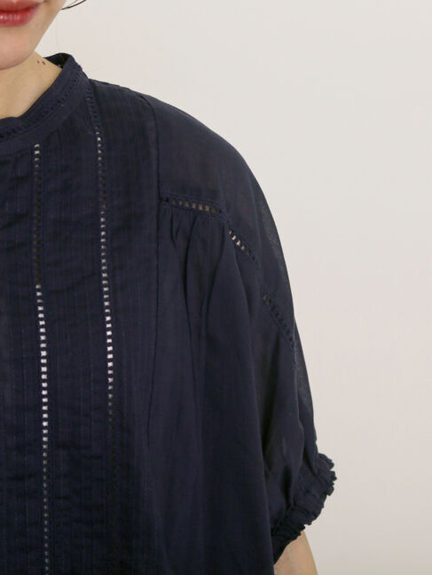 Samansa Mos2「インドピンタック+はしごレースブラウス」|シャツ・ブラウス|