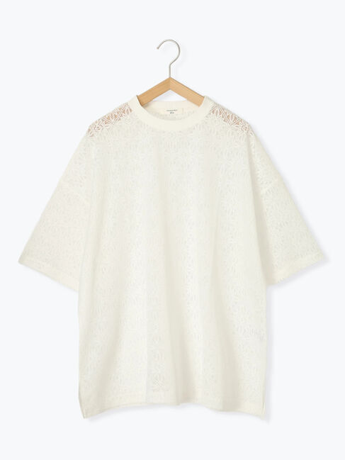 Samansa Mos2 blue「レースTシャツ」|Tシャツ・カットソー|