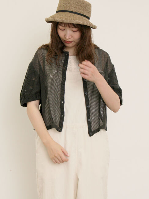 Samansa Mos2「前後2WAYメッシュレースカーディガン」|カーディガン|