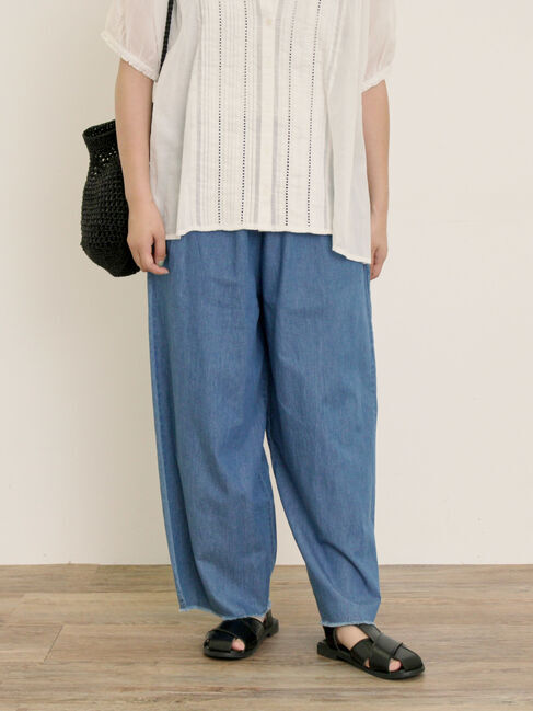 Samansa Mos2「【M/Lサイズ】インドデニムイージーパンツ」|その他|