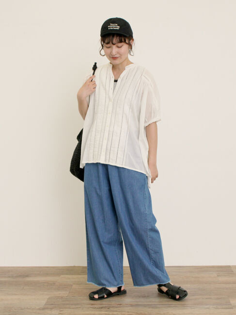 Samansa Mos2「【M/Lサイズ】インドデニムイージーパンツ」|その他|