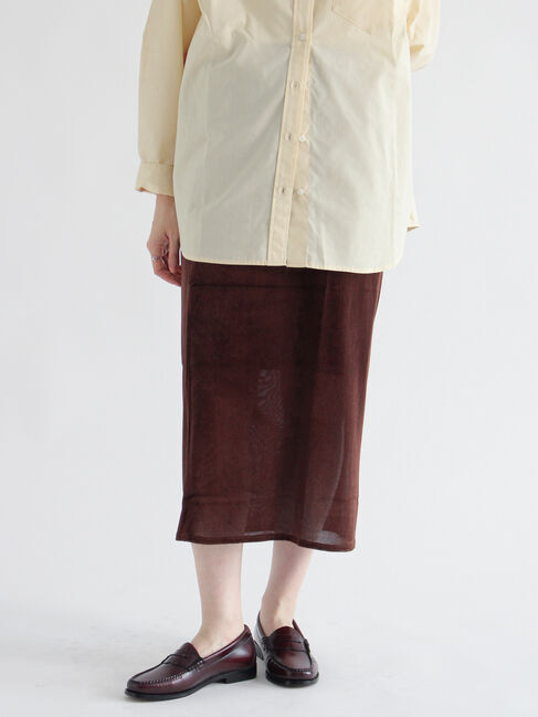 sm2rhythm「シアーベロアレイヤードスカート」|スカート|ブラウン