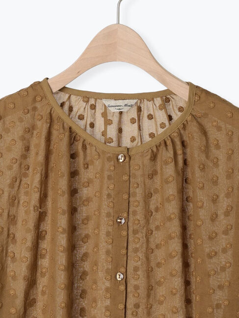 Samansa Mos2「シアー刺繍ブラウス」|シャツ・ブラウス|