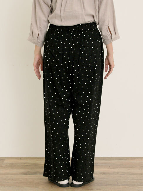 Samansa Mos2「【M/Lサイズ】レーヨン麻ゆるストレートパンツ」|その他|